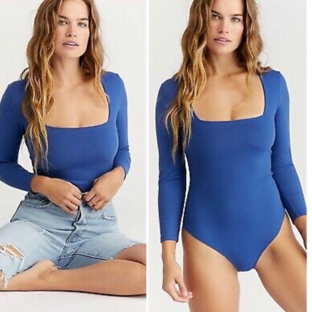 Free People Truth Or Square Mesh Bodysuit